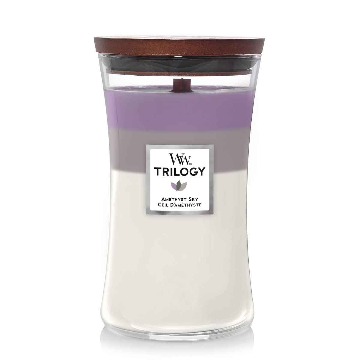 CANDELA CLESSIDRA TRILOGY LARGE AMETHYST SKY WOODWICK
