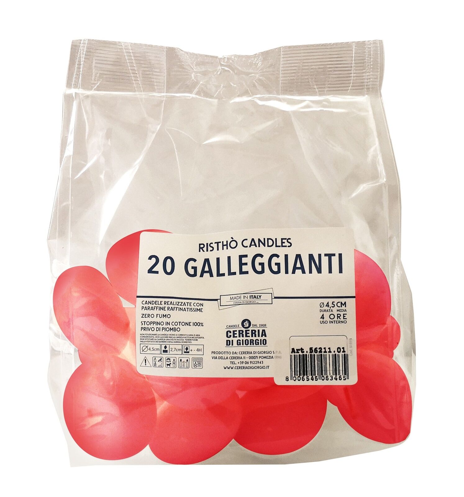 Cereria Di Giorgio Cereria Di Giorgio Candele Galleggianti Ø 4,5 cm H. 2,7 cm (2