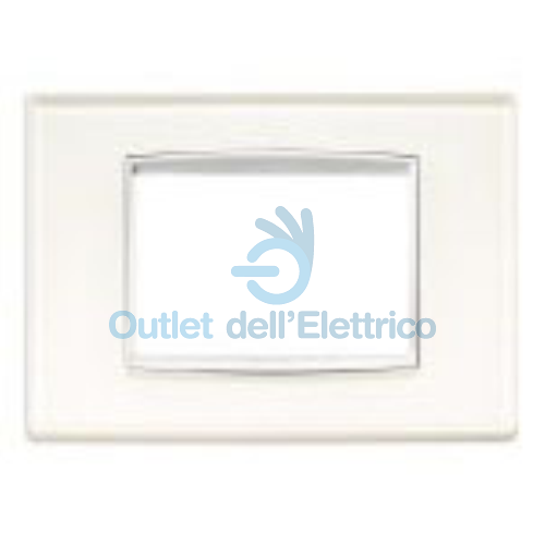 VIMAR 20653.B72 PLACCA CLASSIC 3 MODULI BIANCO ICE