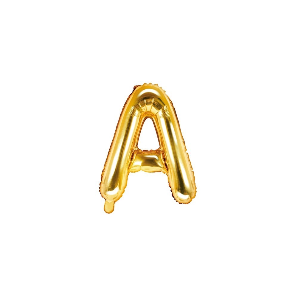 Palloncino Mylar a Forma di Lettera A Oro Compleannomisura 35 cm