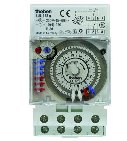 INTERRUTTORE ORARIO ANALOGICO DIN 2 CONTATTI 10A GIOR SUL 18