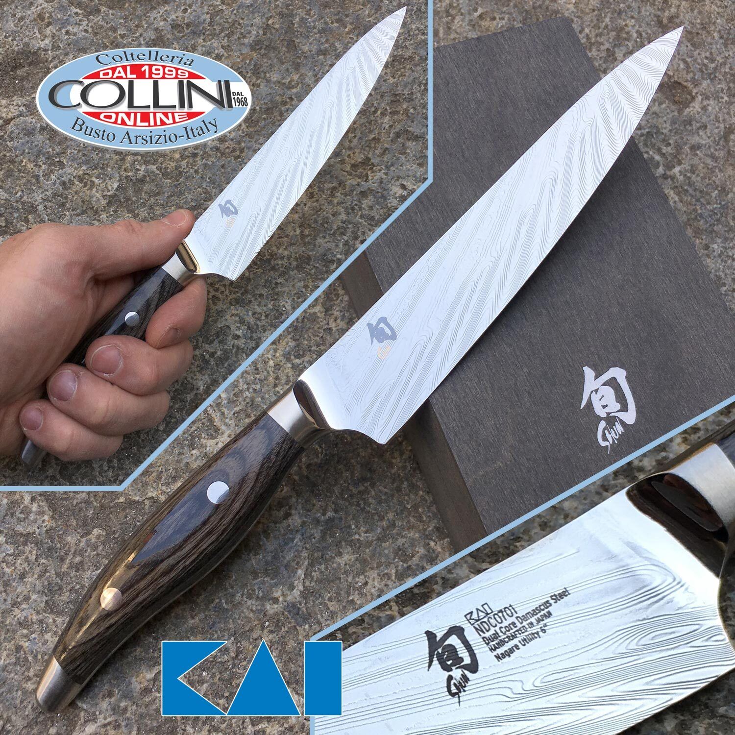 Kai Japan - Shun Nagare NDC-0701 Coreless Steel - Utility 150mm. - coltelli c...