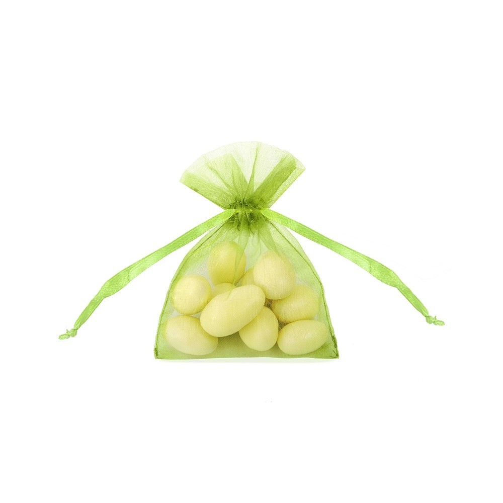 Sacchetti Organza Bomboniere Colore Verde Mela Regalo FesteCf da 20