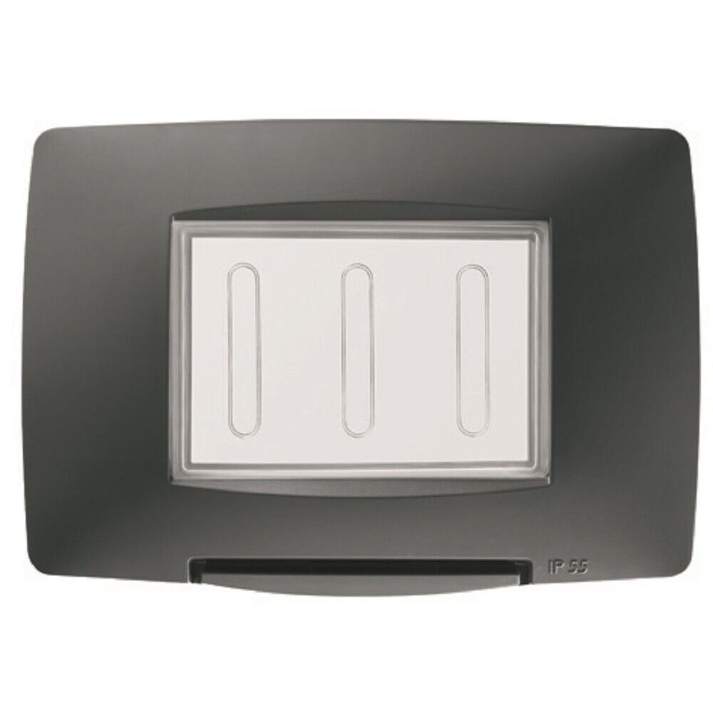 Gewiss GW16703TN Chorus - placca 3 moduli autoportante nero