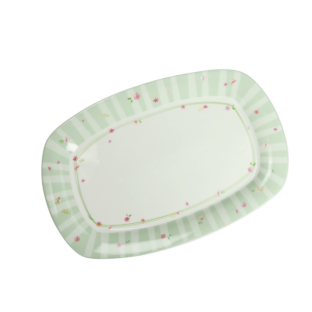 Vassoio new bone cina verde collezione Polline | BRANDANI