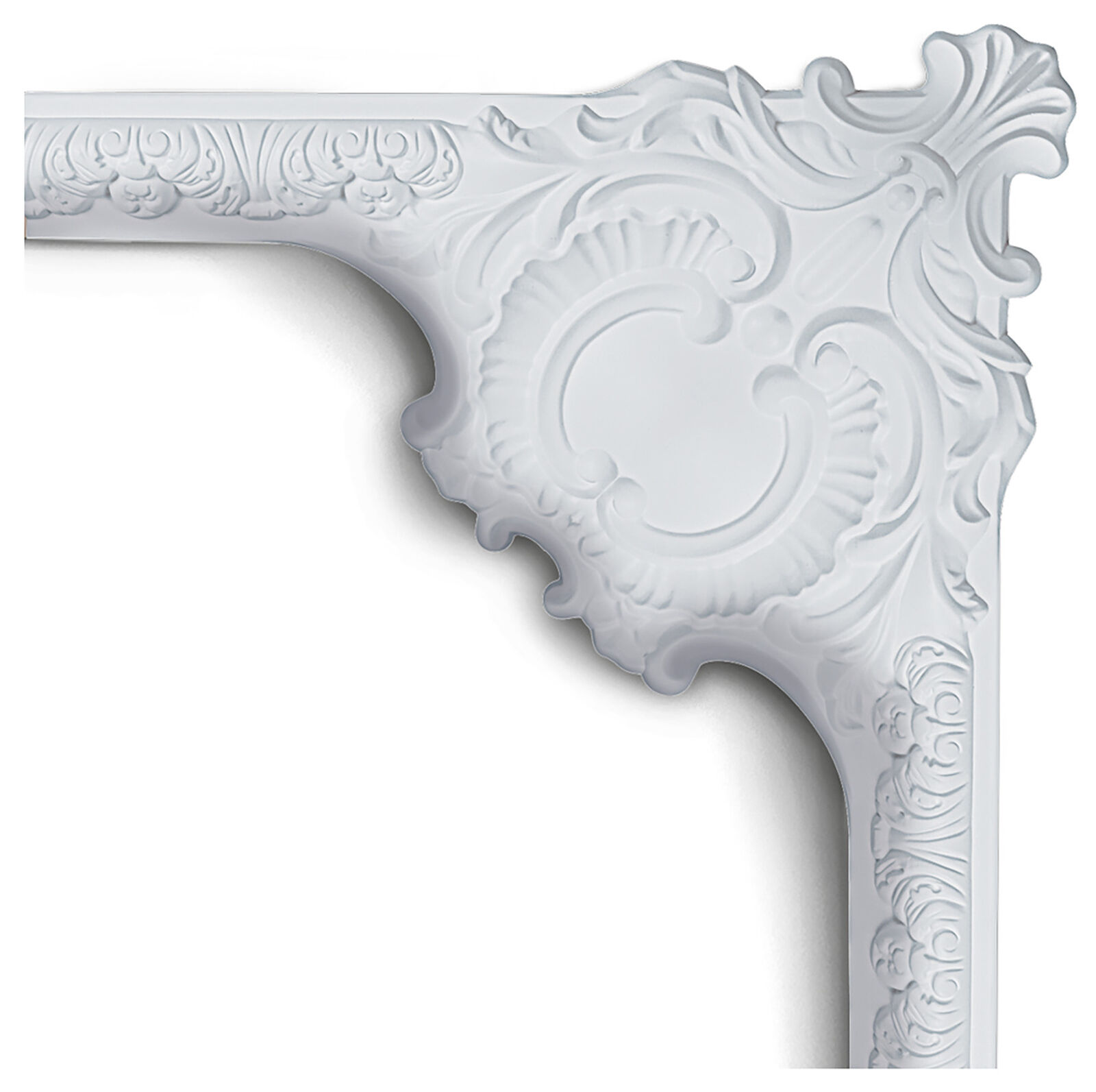 Orac Decor P3020A Angolare Elemento Decorativo Poliuretano Bianco 42,7x42,7x4 cm
