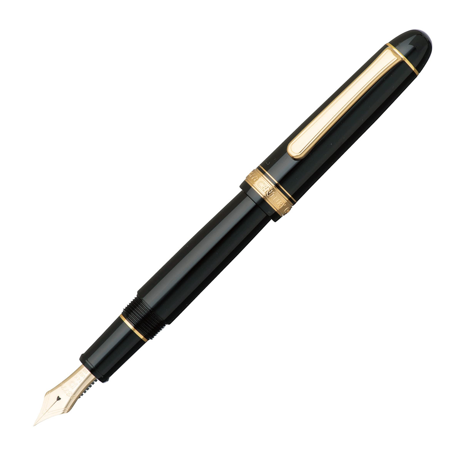 PLATINUM Penna stilografica giapponese #3776 Century Gold Trim Black in (c8K)