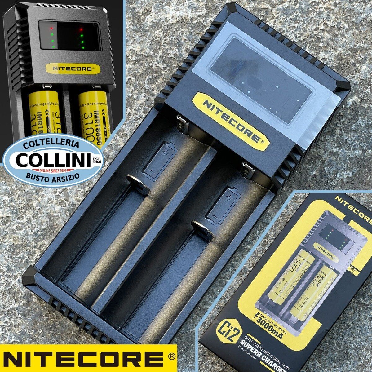 Nitecore - Ci2 Superb Charger - per Li-ion, Ni-MH e IMR - AA, AAA, 14500, 186...