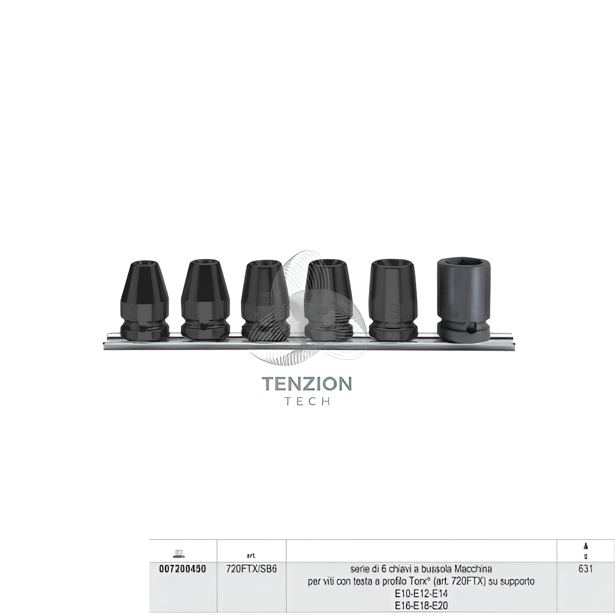 Set 6 Chiavi A Bussola Macchina Torx 1/2" E10-E20 - Beta 720FTX/SB6