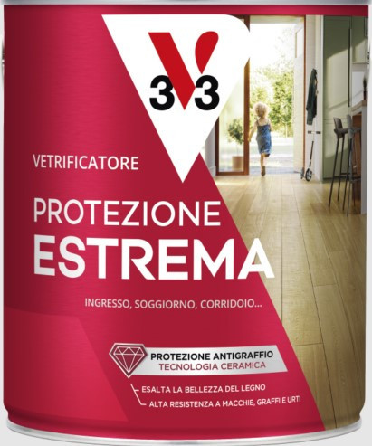 V33 057530 vetrificatore protezione estrema per parquet 2,5 litri brillante inco