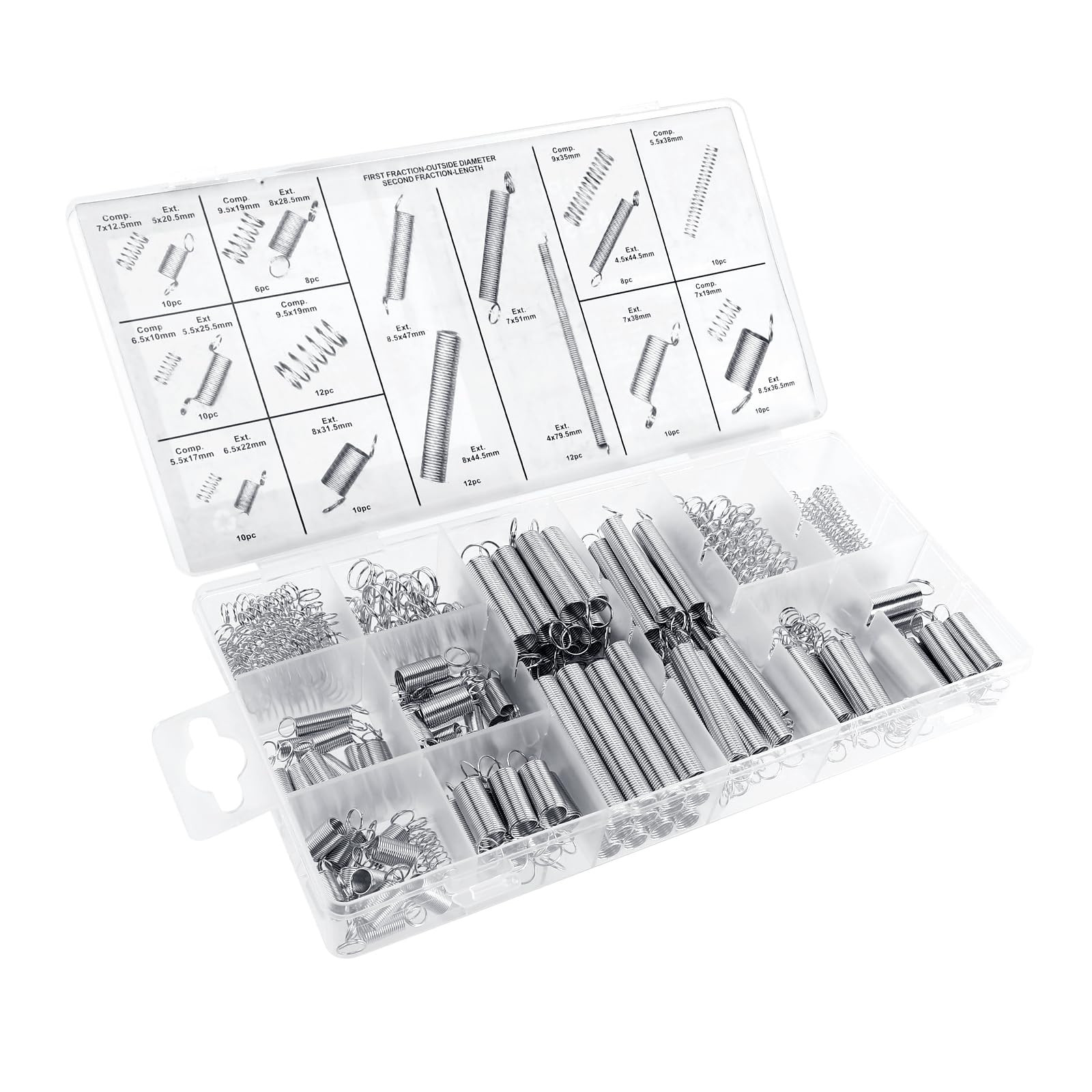 Kasanni 200 Pezzi Molle Compressione Kit Molle Assortite Molle Di (T6J)