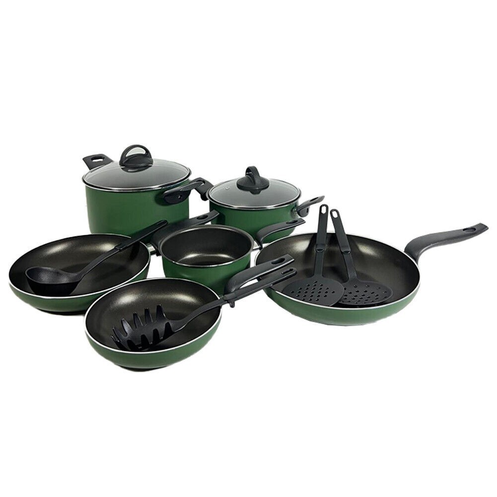Batteria di Pentole e Padelle da Cucina Made in Italy 12 Pezzi, Antiaderenti