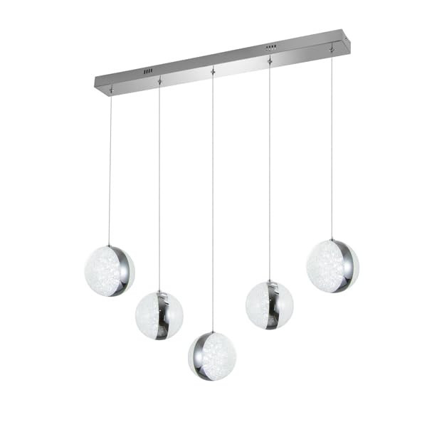 VoltShine Ventilatore Dani 72 W in nichel, 7200 lm, 3 pale retrattili e 6 (Z2e)