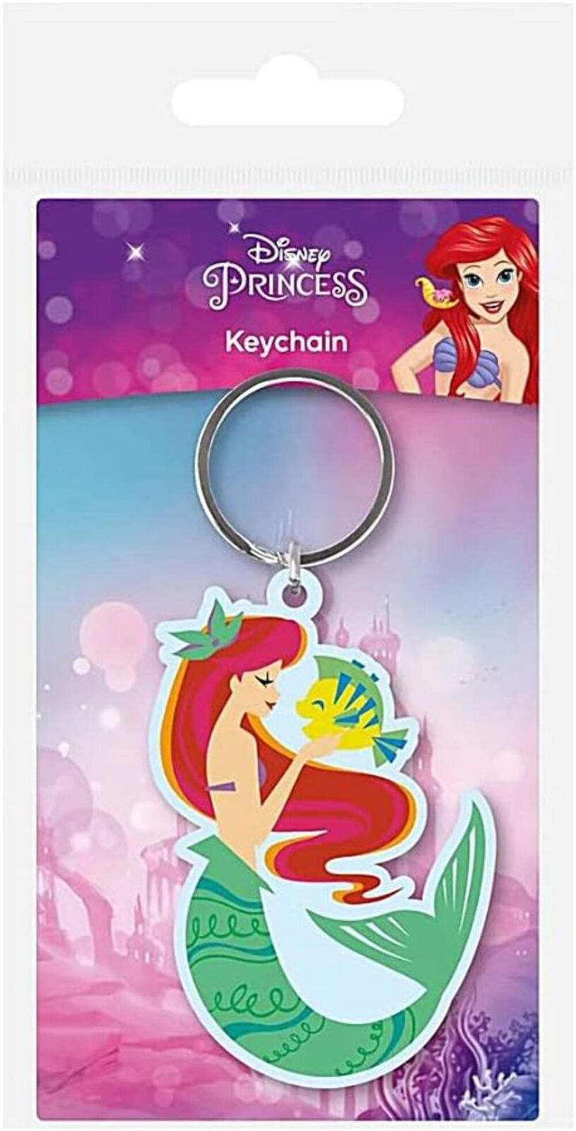 Ariel And Flounder Rubber Keychain Portachiavi Funko