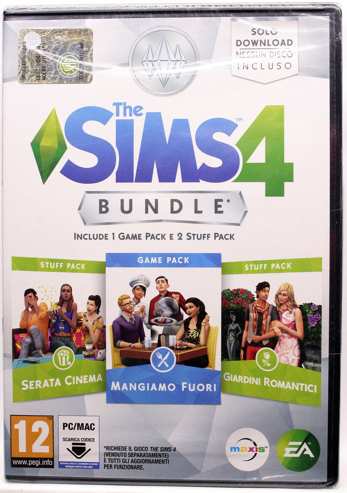 THE SIMS 4 BUNDLE ESPANSIONI 1 GAME PACK + 2 STUFF PC/MAC NUOVO ITA FR1 87352