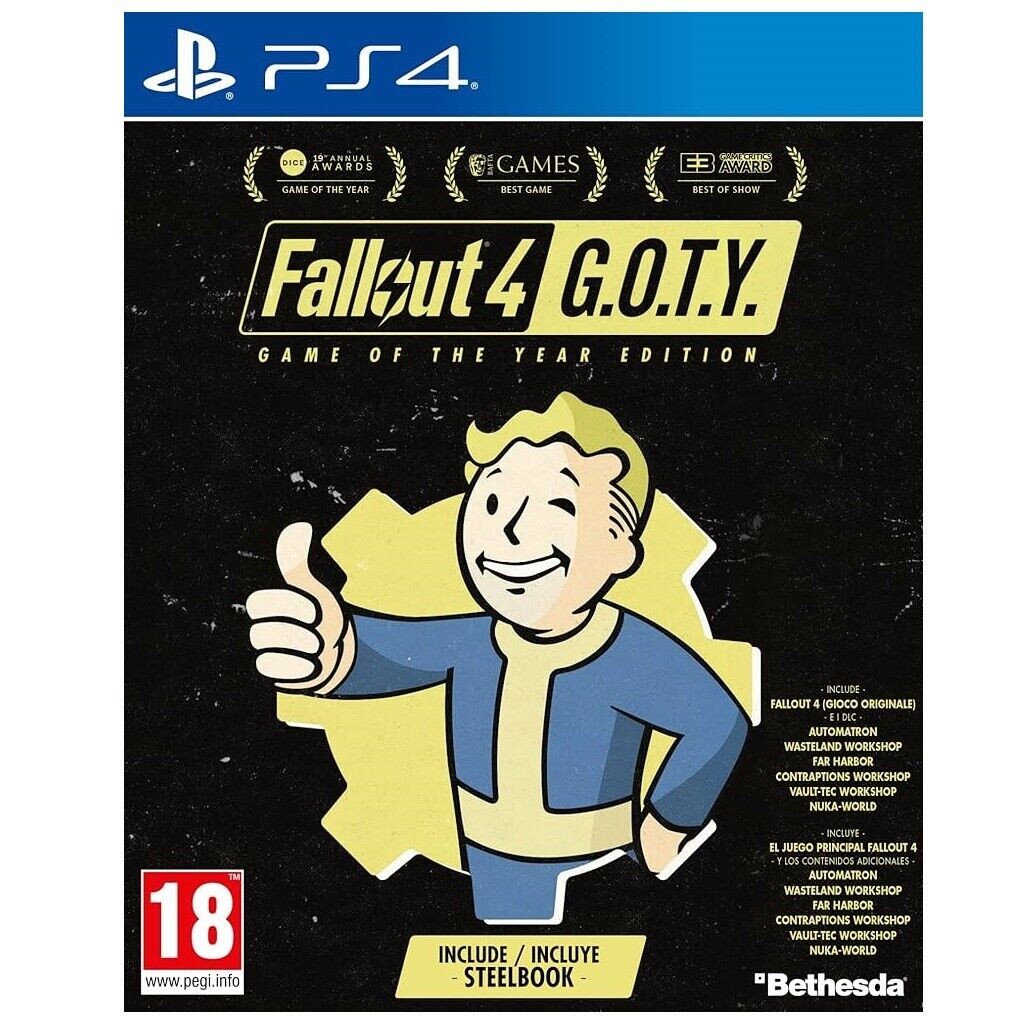 FALLOUT 4 - GOTY (STEELBOOK) GAME OF THE YEAR EDITION PS4 PLAYSTATION 4 ITALIANO