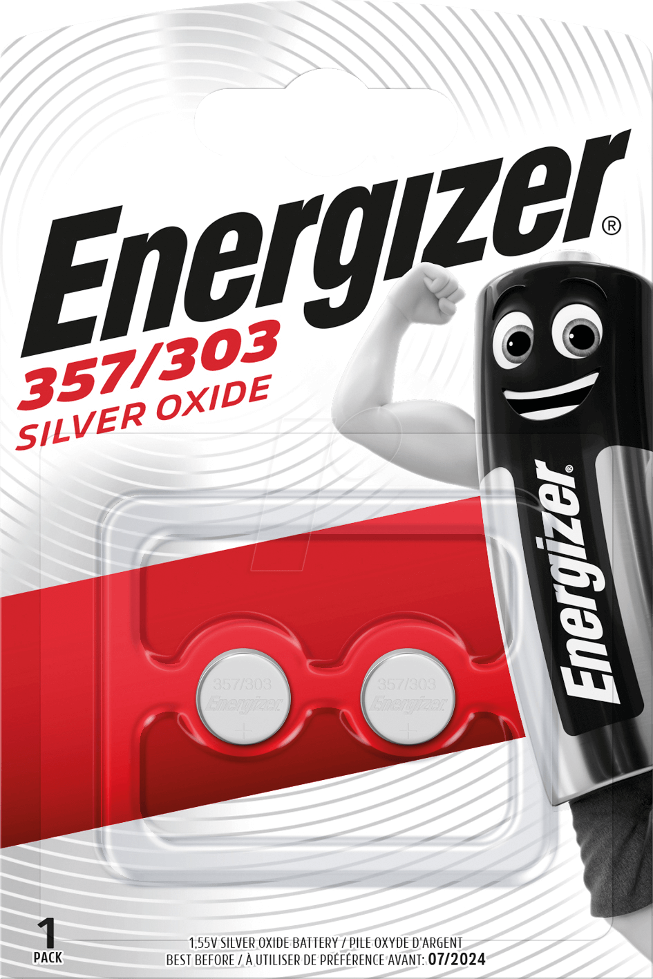Energizer ENSR44/EPX96P1 (Energizer EPX76 batteri - 2 x SR44 -)