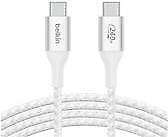 Belkin CAB015bt2MWH cavo USB 2 m USB 2.0 USB C Bianco (240W BRAIDED C-C CABLE 2M