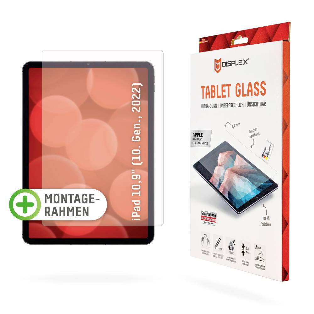 DISPLEX Tablet Glass Vetro di protezione per display Adatto per modelli Apple: