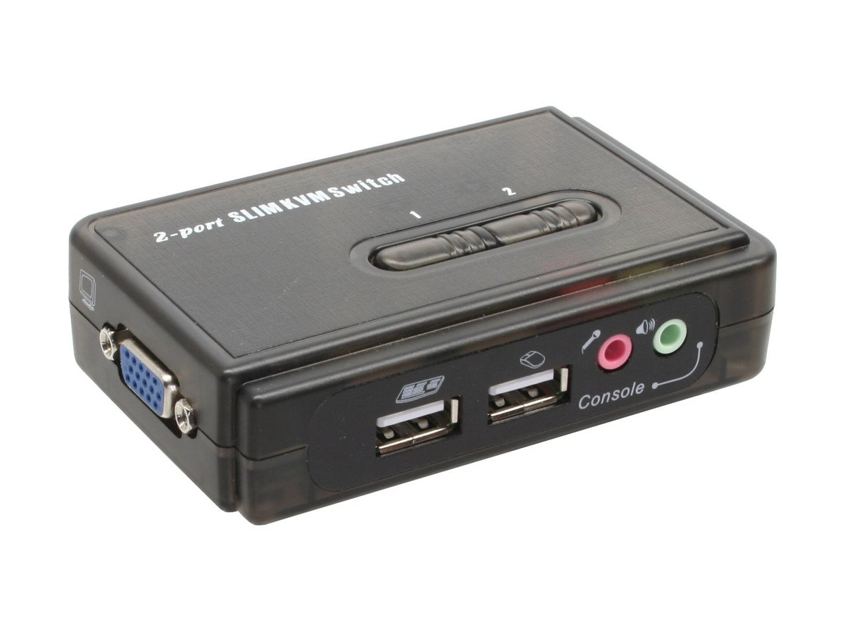 InLine KVM Switch 2 porte USB VGA Audio Kit cavi inclusi 2-port USB 60612I