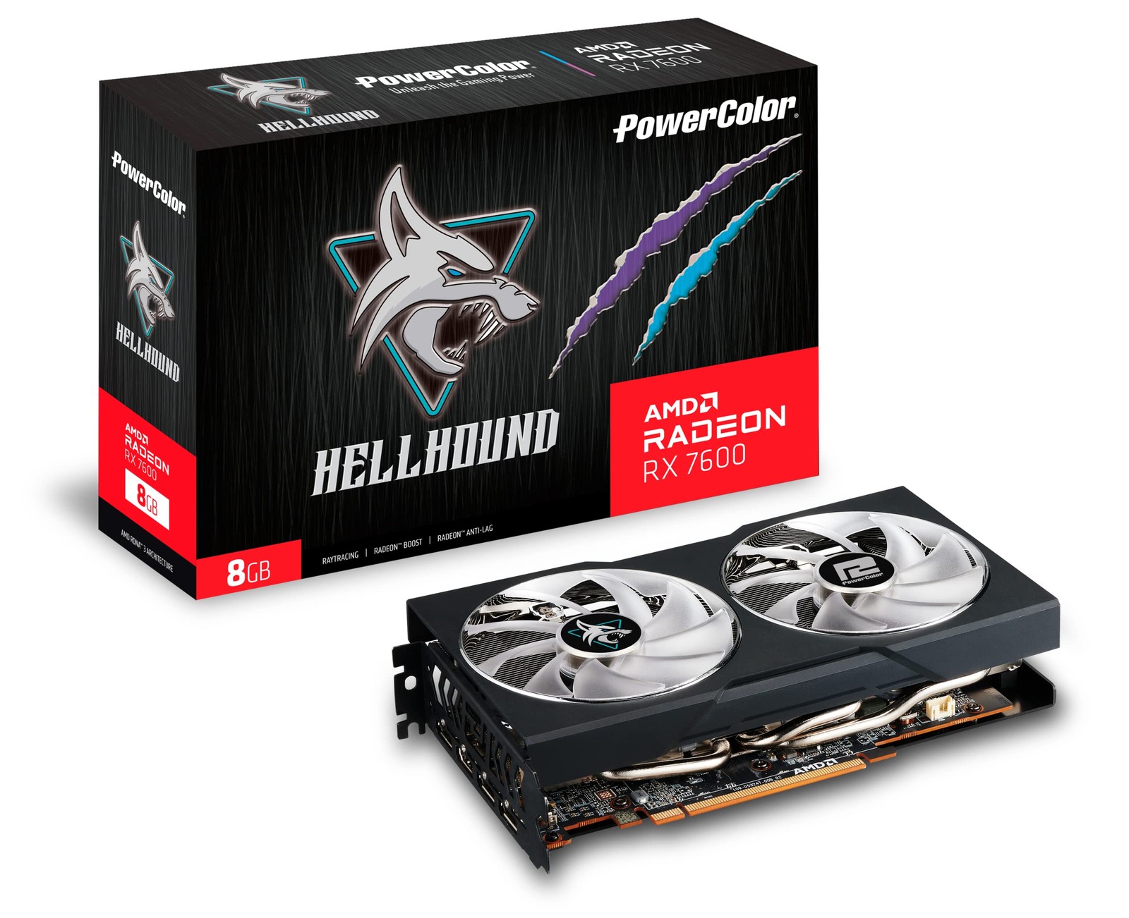 POWERCOLOR Hellhound AMD Radeon RX 7600 7600 Hellhound