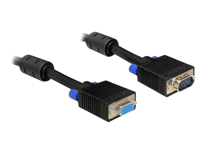 Delock 1m VGA Cable 1 m VGA (D-Sub) VGA (D-Sub) Maschio Femmina Nero 82563
