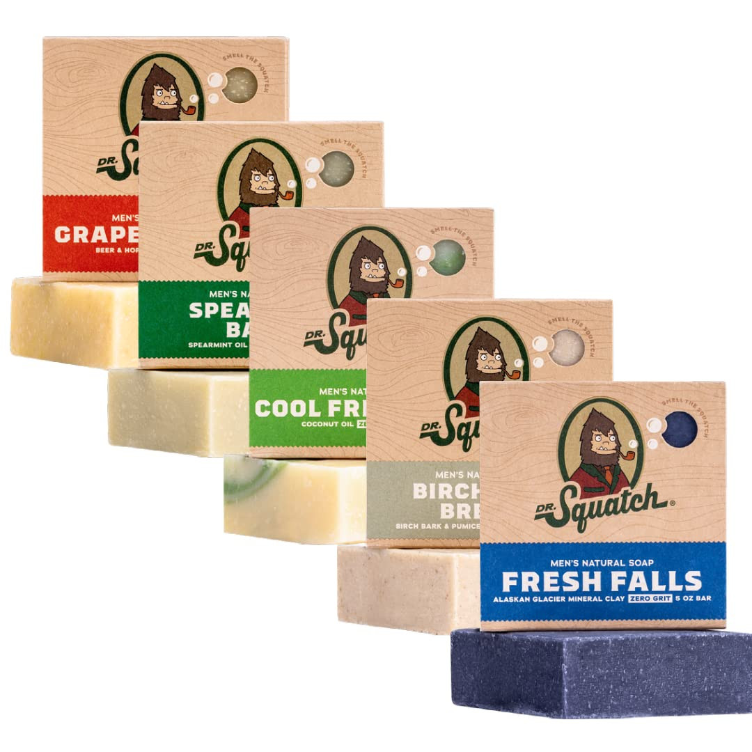 Dr. Squatch Saponetta tutta naturale per uomo, confezione da 5 barrette - (G5m)