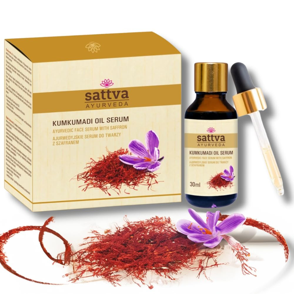Sattva Kumkumadi Oil siero per viso, anti-invecchiamento con zafferano (z6G)