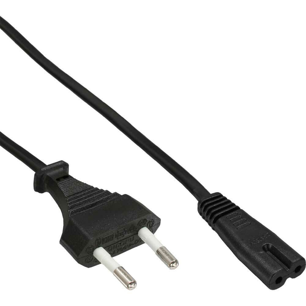 INL InLine® Cavo alimentazione Classe II, Spina Europlug CEE 7/16 a Presa IEC-3