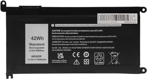 FESTAS WDX0R P69G Batteria Compatibile con Dell Inspiron 13 5000 7000 (J3v)