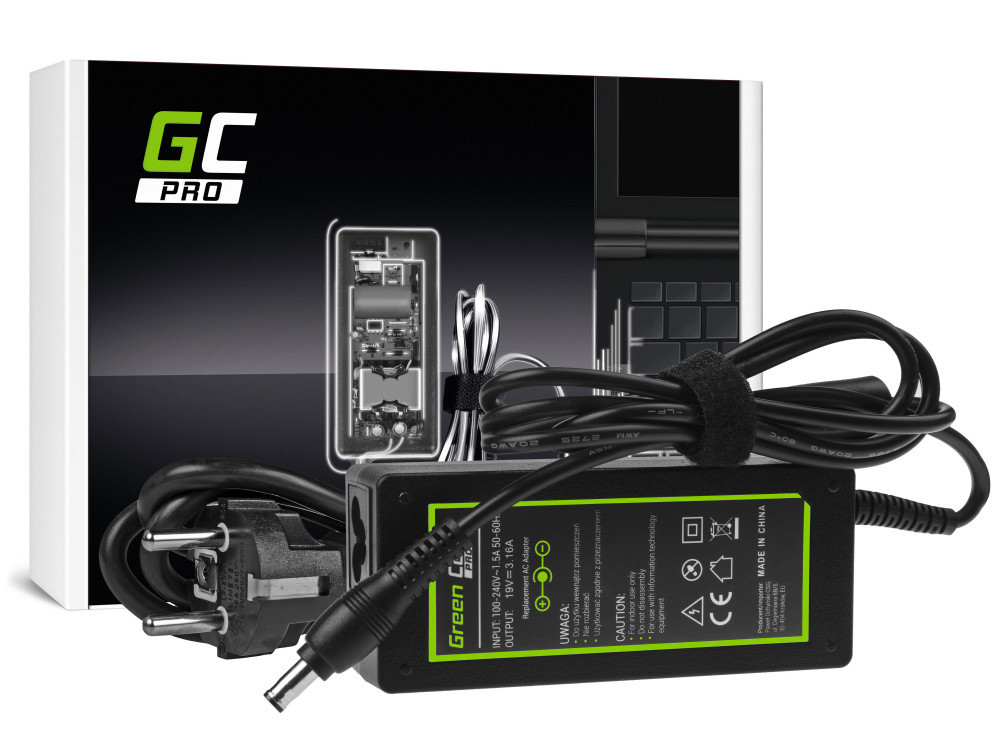 Alimentatore Green Cell 60W 19V 3,16A SAMSUNG NP300E5A NP300E5E NP300E5C
