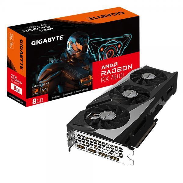 GV-R76GAMING OC-8GD  Radeon RX 7600 GAMING OC 8G, GrafikkarteRDNA 3, GDDR6, 2x D