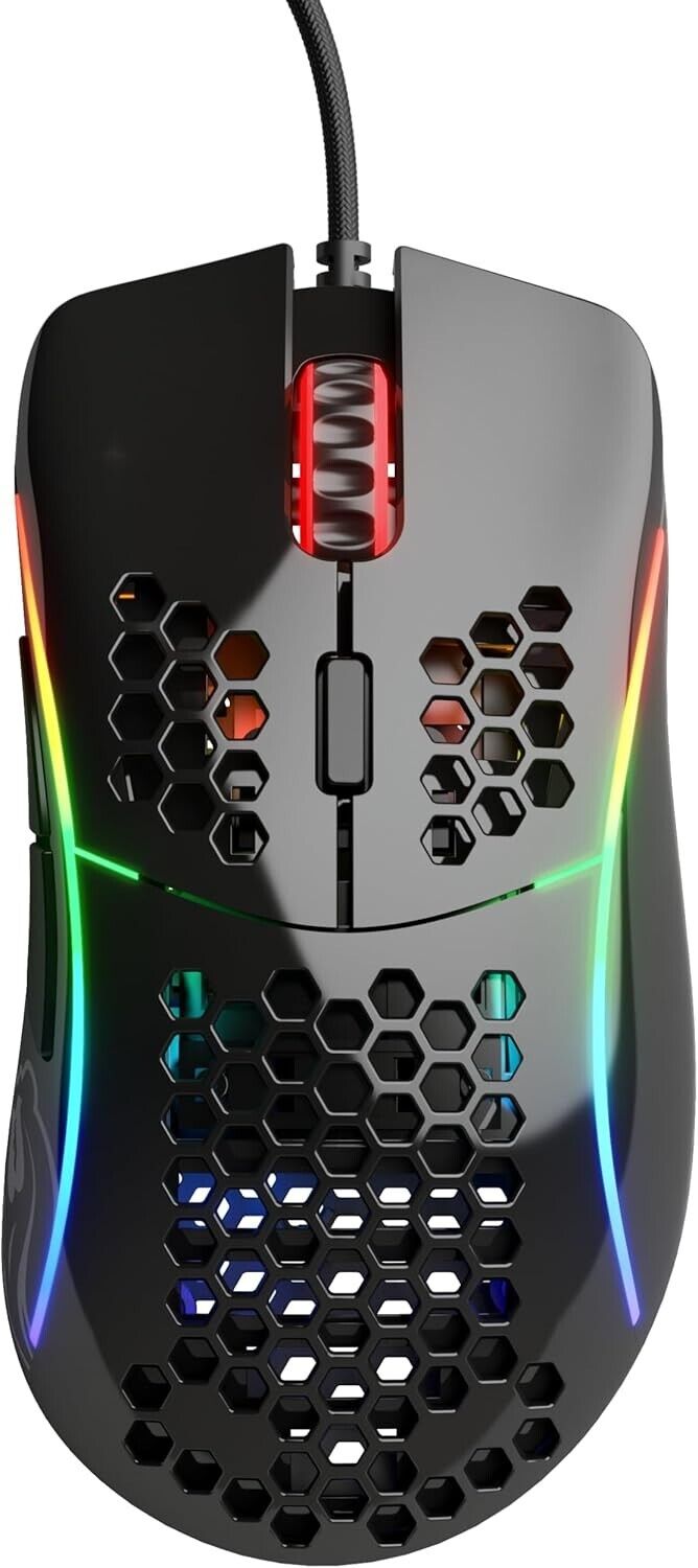 Glorious PC Model D Mouse Da Gaming Wired Cablato Ergonomico Leggero RGB