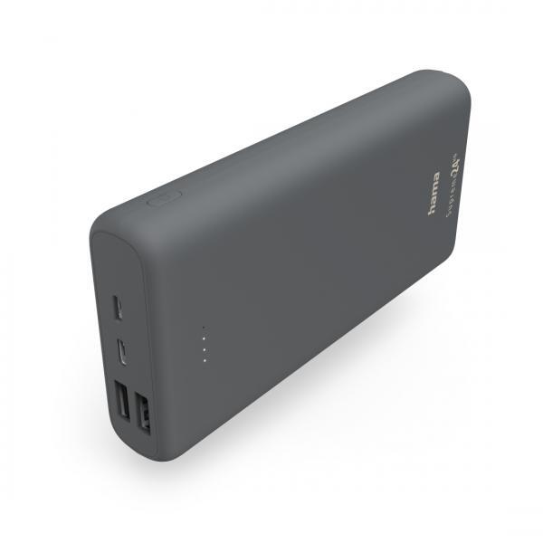 Hama Supreme 24HD Polimeri di litio [LiPo] 24000 mAh Grigio (Hama Power Pack Sup