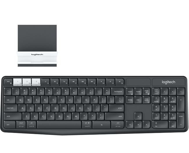 Logitech K375s Multi-Device Wireless Keyboard and Stand Combo tastiera RF senza