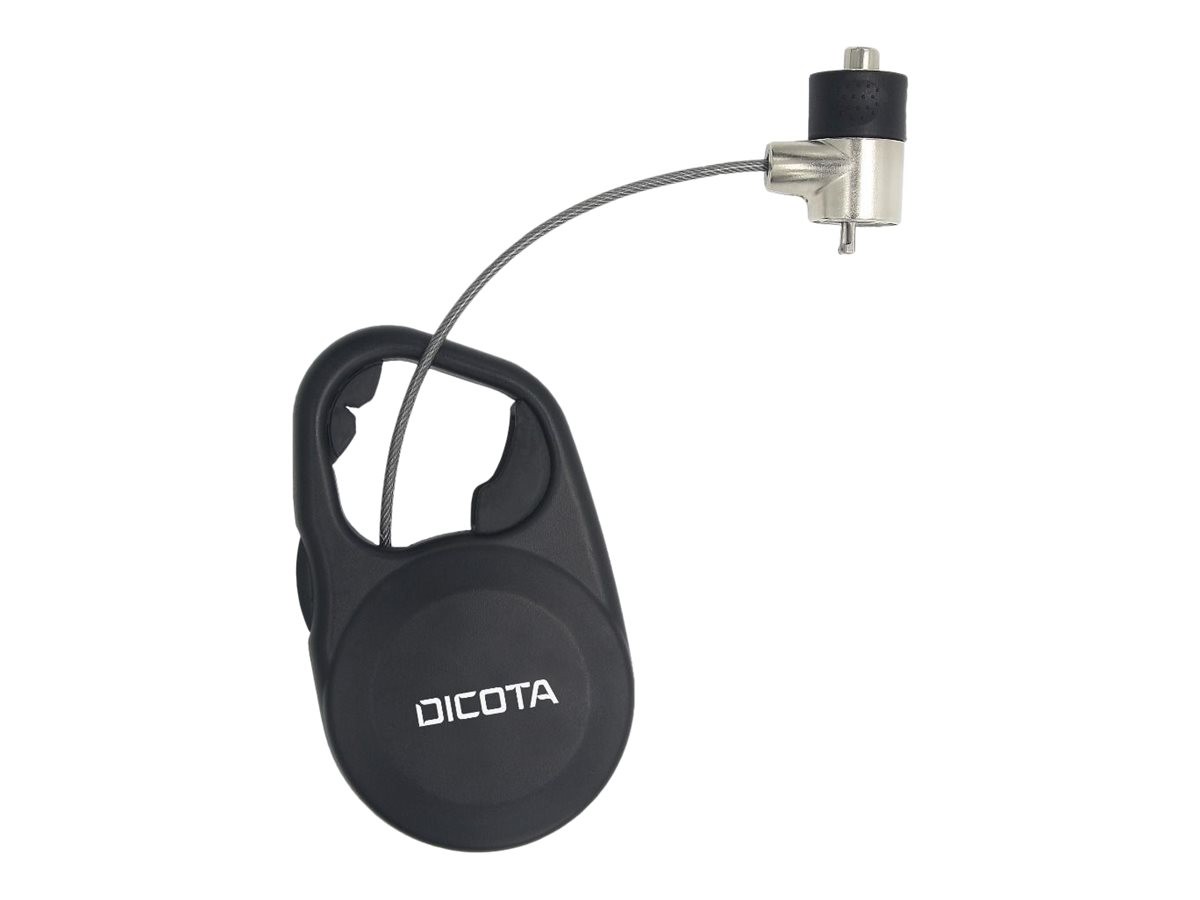 Dicota D31235 1,3 m Chiave Acciaio Nero Retractable 3 x 7mm slot 1.3m Steel