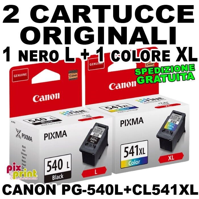 Canon PG-540 L CL-541 XL Cartucce ORIGINALI 1 Nero  1 Colore MG3510 MG3650 MX395