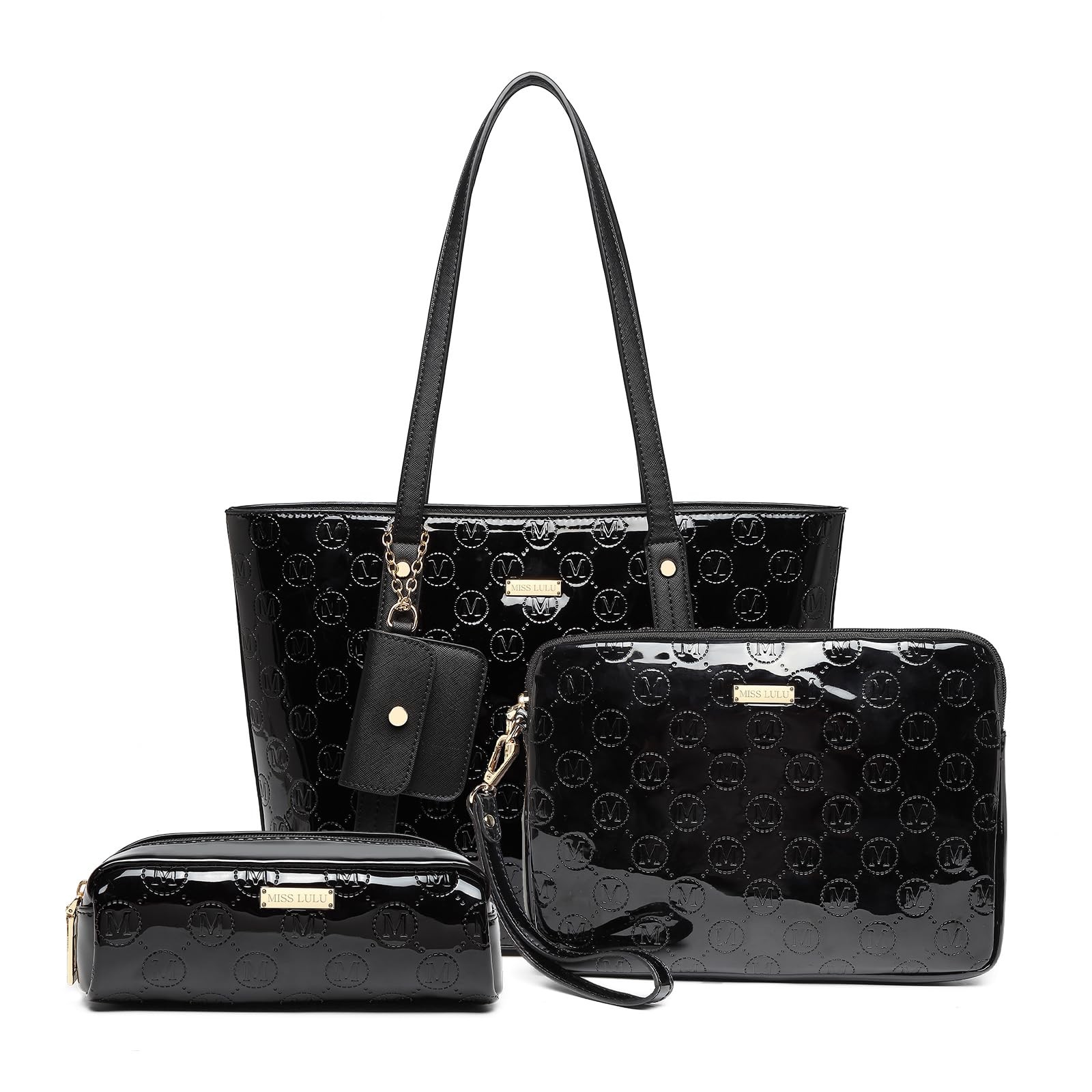 Miss Lulu Borsa Tote Donna, Borsa Tracolla Donna in Pelle PU, Tote Bag 4 (a2m)