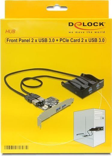 Front Panel 2 x USB 3.0 Typ A mit Anschlusskabel  PCI Express x1 2 x intern USB