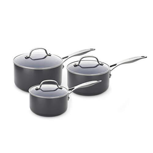 GreenPan Set Casseruole Antiaderenti in Ceramica Priva di Sostanze Tossiche, Ada