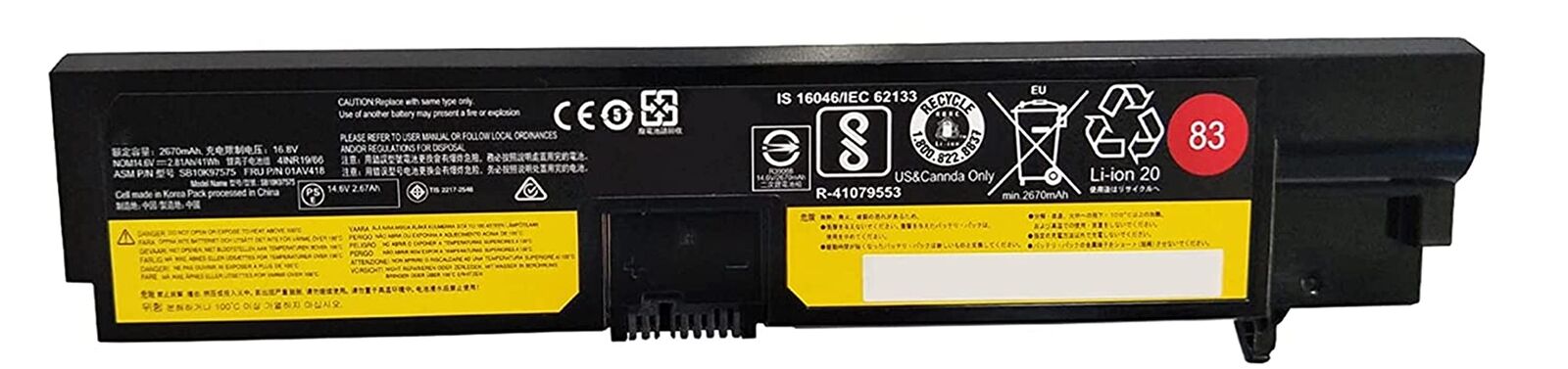 ASKC 01AV418 SB10K97575 83 Laptop Batteria per Lenovo ThinkPad E570 E570C (x2G)