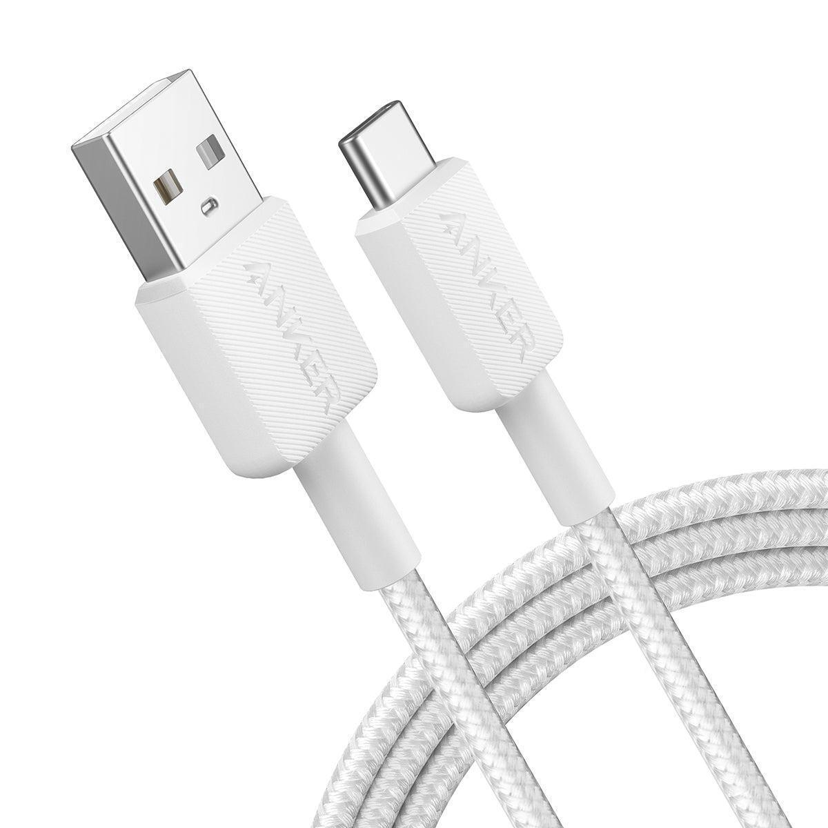 Anker 322 cavo USB 1,8 m USB A USB C Bianco (322 USB-A TO USB-C CAB NYLON 1.8M W