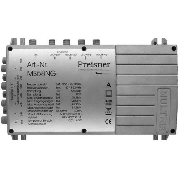 3161792 Televes Televes MS58NG Divisore/combinatore di cavo Grigio cavo splitter