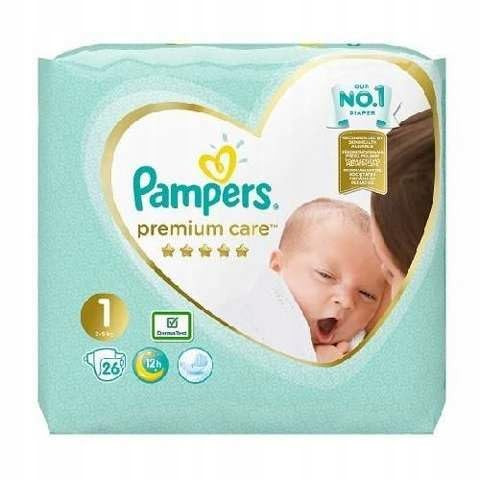 PAMPERS PAÃ‘ALES PREMIUM CARE, TAMAÃ‘O 1, 2-5 KG, 26 PIEZAS (W0a)