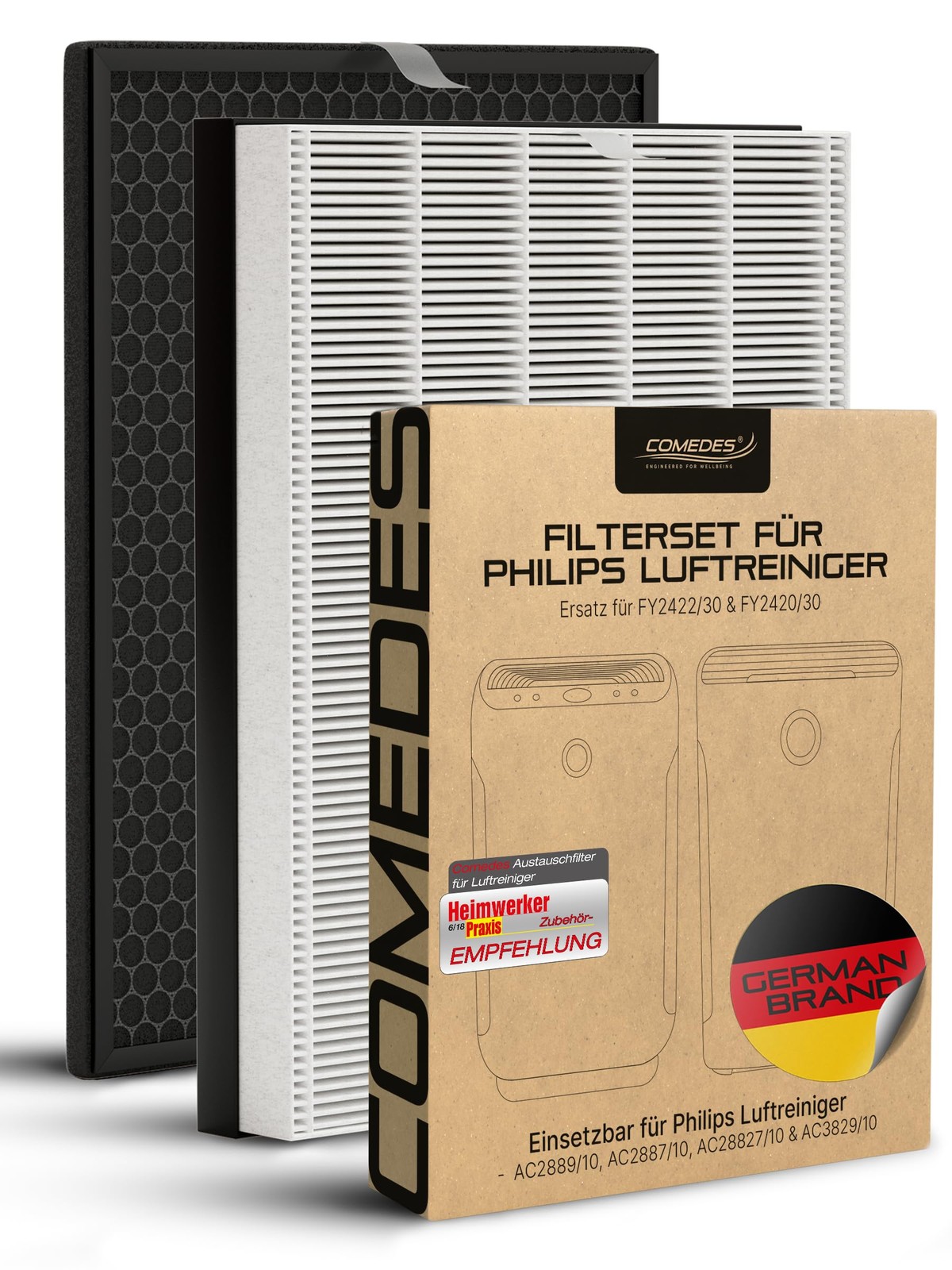 Comedes Set di filtri per Philips AC2889, AC2887, AC2882 e AC3829 (c4A)