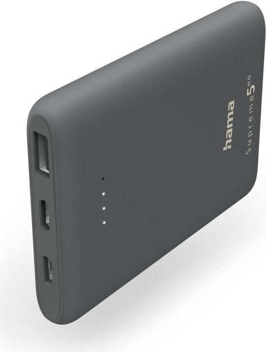Hama Supreme 5HD Polimeri di litio (LiPo) 5000 mAh Grigio