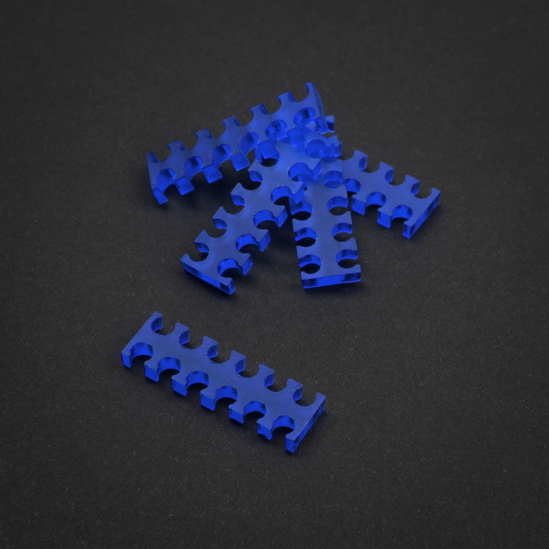 King Mod 12-Slot Kabelkamm 3mm klein blau 5er Set Blau 5er ZUUV-111