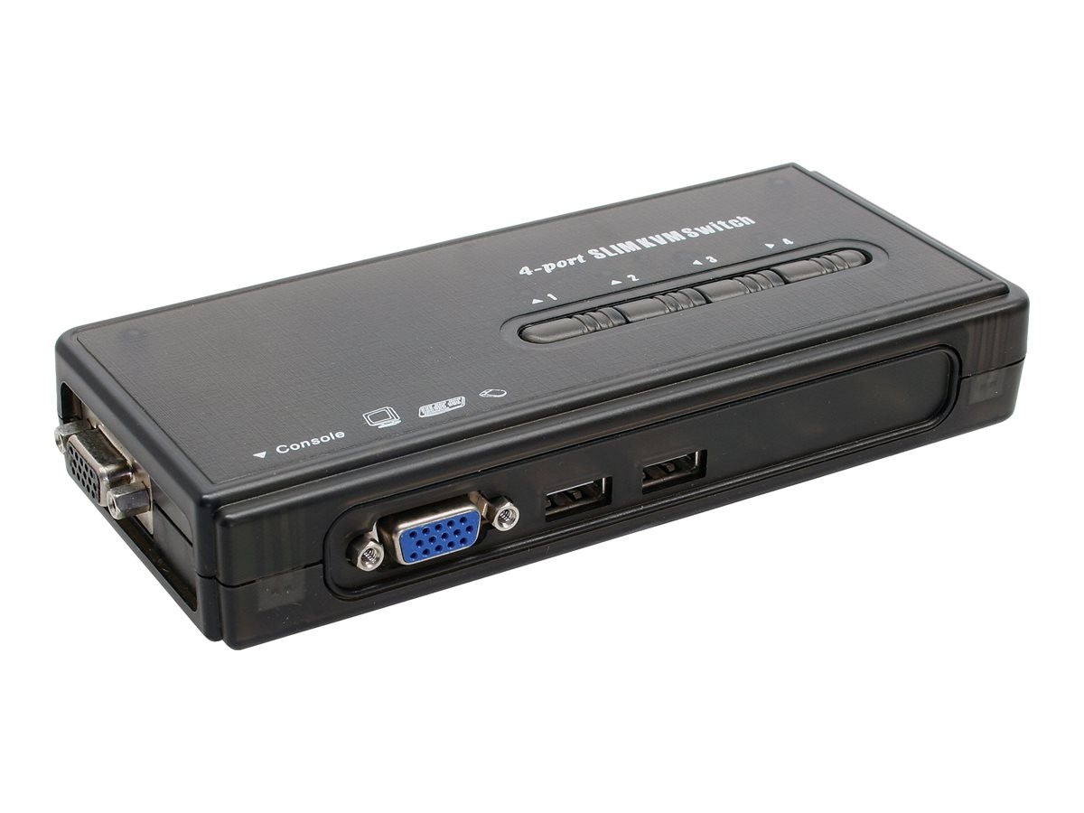 InLine KVM Switch 4 porte USB VGA Kit cavi inclusi 4-port USB 2.0 VGA 60614H