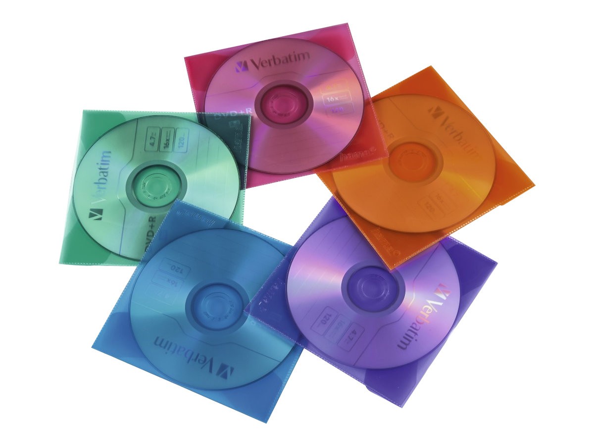 Hama CD-ROM/DVD-ROM Protective Sleeves 50 50 dischi Multicolore 00051067