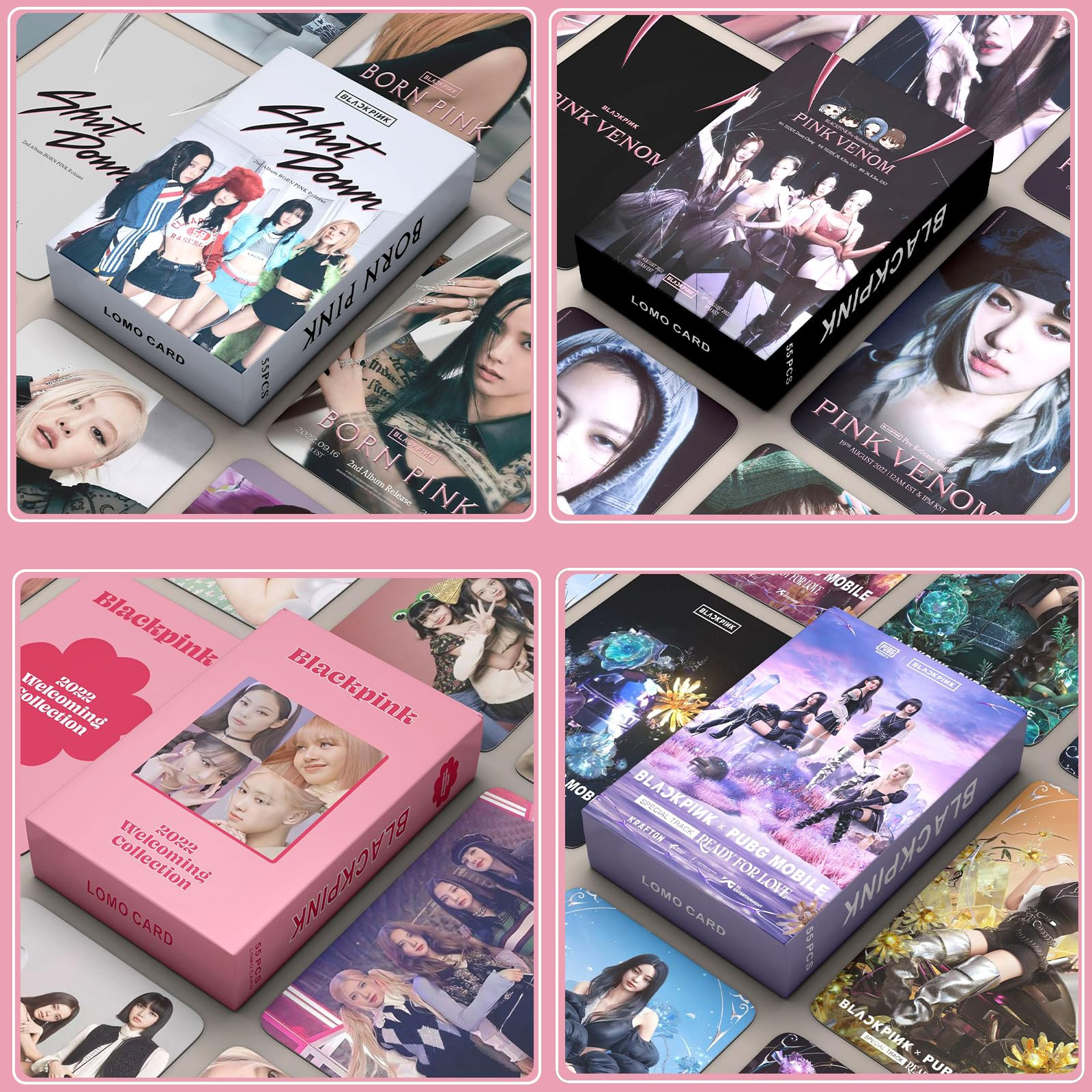 Blackpink Album, WKxinxuan 4 scatole/220 Pezzi Blackpink Photocard, (t4z)